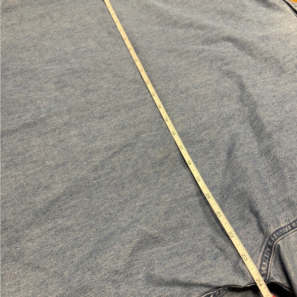 Men’s Vintage Badger 90s Coca-Cola Light Blue Denim Shirt Size XL - Picture 4 of 9